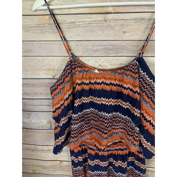 Parker Medium 100% Silk Romper Chevron Print - Picture 4 of 9